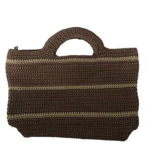 𝅺cato Purse Crochet Bag Brown Handles
